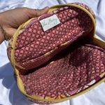 Vera Bradley Bali‎ Gold Small Backpack/ Crossbody Purse Pink Yellow Floral Photo 6