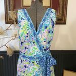 Lilly Pulitzer NWT Shaylee Wrap Midi Dress Blue & White Shell Beach- Sz 16 ๐งก๐ Photo 3