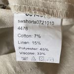 SheIn paper bag linen blend oatmeal color pull-on elastic shorts women's size L Photo 6