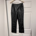 Steve Madden  Black Faux Leather Pants 27 Straight Leg Rock Punk Goth Festival Photo 2