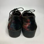 Madden Girl Bandshe dark floral velour lace up shoes black pink women’s size 8.5 Photo 3