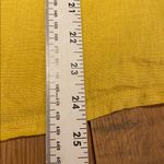 Terzo Millennio Italian Linen Top S/S Crochet Inserts Mustard Yellow LARGE Gold Photo 4