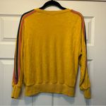 Evereve Sweater Mustard Yellow Stripe Long Sleeves Knit Top Womens Size Small Photo 2