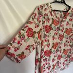 Rose + Olive Floral Boho Women Top 1X Smocking Cottage Spring Soft Girl Peasant Photo 4