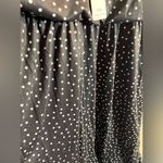 Black Polka Dot Midi Dress summer beach loungewear great with a Jean jacket Size L Photo 1