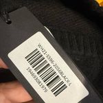 NWT RtA Black One Shoulder Athena Blouson Sleeve Knit Banded Hem Sweater Large Photo 4