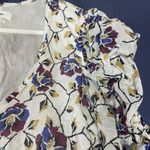 Isabel Marant  Etoile Sireny Dress Cream Ecru Floral Multi Cotton Puff Sleeve 8 Photo 7