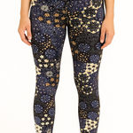 Aerie  Size Large 7/8 High-Rise Blue Floral Geometric Print Leggings. Photo 0