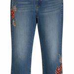 Driftwood  Stella floral charm embroidered straight leg jeans Photo 0