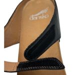 Dansko  Tracy Black Leather Peep Toe Wedge Sandals Clogs Women's Size 41 / 9 Photo 4