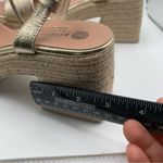 Eric Michael  argento Sandals gold platform ankle strip Spain size 38 US 7.5 786 Photo 6