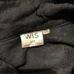 WIS Silk Top One Size Black Long Sleeve Oversized Lagenlook Artsy Boho Photo 4