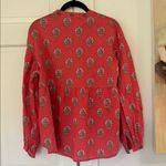 Ro's Garden Daphne Floral Indira Coral Cotton Blouse XS EUC Pink Photo 4