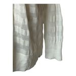 Pas de Calais Sweater Women Medium Ivory Stripe Shawl Collar Knit Cardigan White Photo 6
