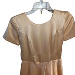 vintage gold formal tea length big tie back bow dress Size undefined Photo 2