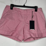 Dear John  Women's Size 30 Pink Striped Cuffed Shorts Casual Summer Cotton Blend Photo 0