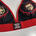 Chucky Gets Lucky Triangle Bralette EUC Red Size M Photo 3
