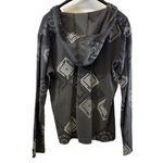 Columbia  Fleece Hooded Pullover Women's XL Gray Geometric Print Photo 1