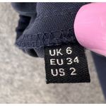 Whistles Pants US 2 Navy Blue Cropped Lantern Drawstring Trouser Pockets Relaxed Photo 12