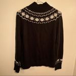 Dress Barn Collection  Full Zip Sweater Black Snowflake Photo 9