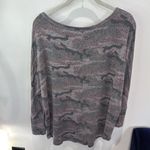 Market & Spruce Gray Purple Camo Dolman Sweater Women's Size Large Photo 1