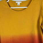 Westbound Gold to red ombré sweater orange asymmetrical soft dip dye sunset Photo 3