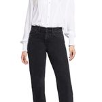 NYDJ Brooke Loose Straight High Rise Black Jeans Size 29 Photo 0