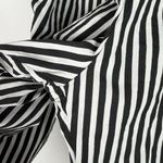 ZARA  Collection Striped Pull On Cropped Tie Waist Poplin Pants Size XS EUC Photo 3