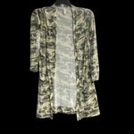 Tickled Teal TICKLED‎ TEAL Camouflage Cardigan Duster Wrap shrug Sweater Size Small Photo 6