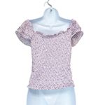 Lush Clothing Lush Women's Smocked Cap Sleeve Top size M Photo 5