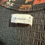 Hollister Dress Womens Medium Floral Long Puff Sleeve Slit Midi Chiffon Retro Photo 9