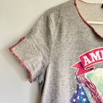Moda International American Rebel Eagle Short Sleeve Sweatshirt Tee Size S Gray Photo 2