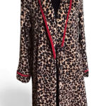 Faded Glory  Leopard Print Fleece Robe Sz. Large 12/14 Brown/Black Photo 0