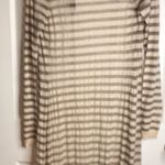 Anthropologie Maxi Duster Cardigan Grey/Cream Stripe SZ XS Photo 5