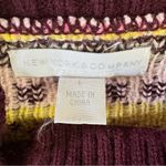 Multicolor Fair Isle Apres Sweater Mock Neck Tunic New York & Company Cabincore Size L Photo 7