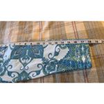 J. McLaughlin Catalina Cloth Top Sz L Blue 3/4 Sleeve Stretchy Mandala Casual EUC Photo 8