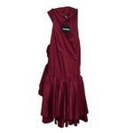 Babyboo Angelina Strapless Ruffle Maxi Dress NWT Burgundy Formal Gown Sz Small Photo 2