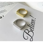 Boutique NEW Unisex Yellow Gold Plated Silver Bar‎ Band Ring, Adjustable Photo 9