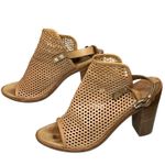Rag and Bone  Wyatt Perforated Sandals Womens US 9 Tan Leather Slingback City Chic Photo 2