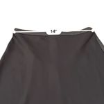 Loft  NWT A-Line Skirt Women's Size 2 Gray‎ Silky Back Zip Dressy Office Wear Photo 4