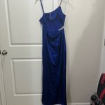 Aidan Mattox Aidan  Royal Blue Satin Dress Size 12 US $195 Photo 4