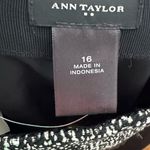 Ann Taylor MOTTLED BLACK WHITE TWEED PENCIL ZIPPER DETAIL SKIRT 16 Photo 2