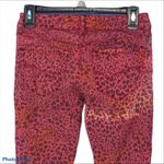Bullhead Black Leopard Print Skinny Jeans Red Pink Orange Size 5 EUC Photo 8