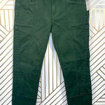Anthropologie  Cadet Slim Utility Pants Skinny Leg Cotton Stretch Green‎ Size 26 Photo 0