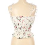 Reformation NWT Arancia Top in Flourish Floral Tie Strap Smocked Crop Blouse M Photo 5