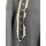 Hot Topic  Womens Sz M Black Pleated Goth‎ Punk Mini Skirt Lace Academia Photo 2