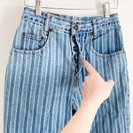Paris Sport Club Vintage Striped high waisted Skinny Button Fly Denim Jeans Sz 5 Photo 1