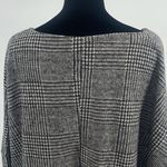 August Silk  Womens Plaid Dolman Sleeve Plush Oversized Tunic‎ Top Black Medium Photo 4