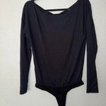 Paige NWT  Women's Black Boat Neck Long Sleeve Bodysuit Size Small Photo 3
