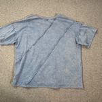 Fantastic Fawn Acid Wash Short Sleeve Tee Shirt Women Small Blue Stitched Detail Photo 7